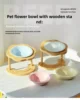 Cat bowl Ceramic saucer bowl Cat food bowl Dog bowl Pet cat plate Cat food bowl Rice bowl High foot protection neck