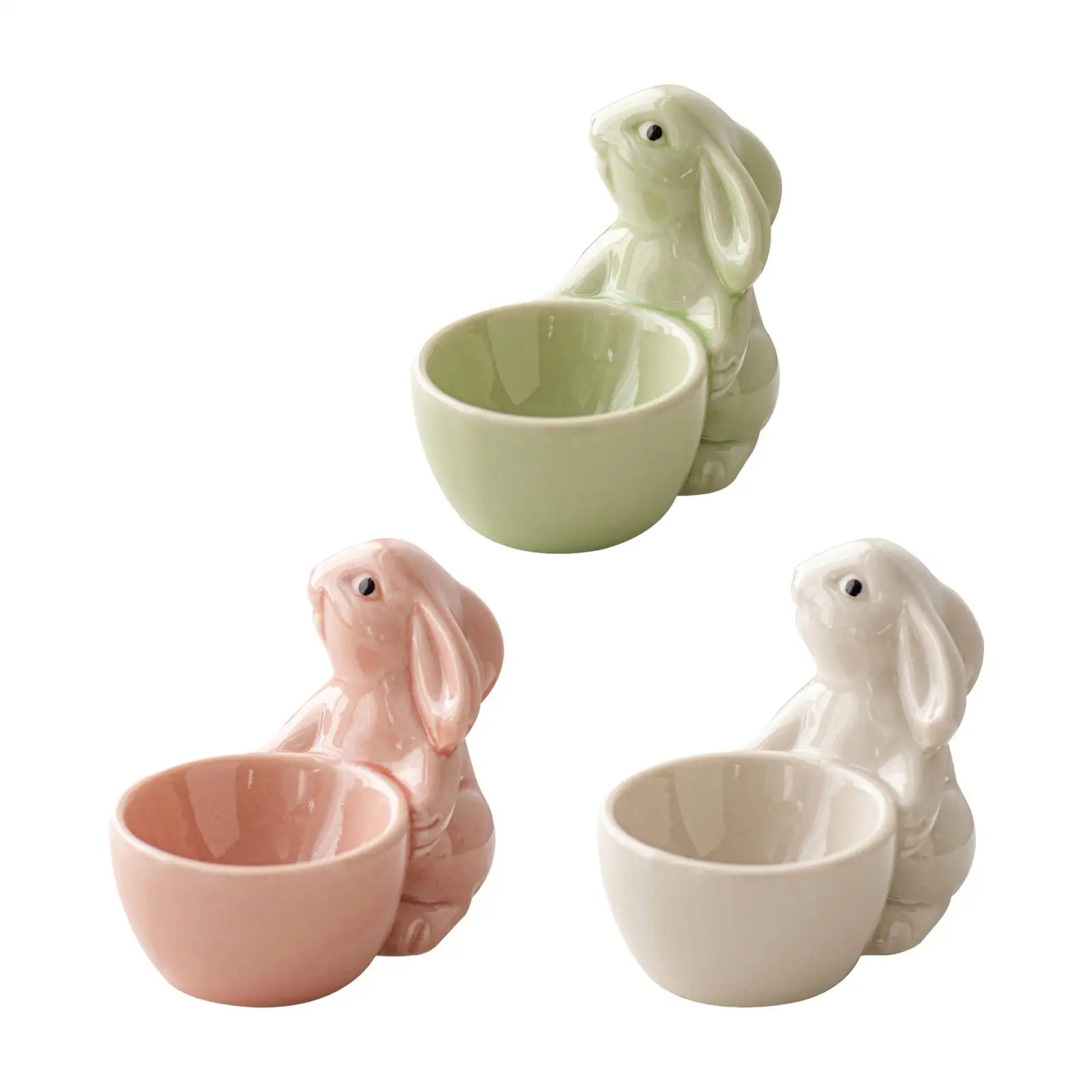 Egg Cup Display Dinner Kitchen Utensils Lunch Home Decor Breakfast for Hard Boiled Eggs Easter Bunny Egg Stand Holder