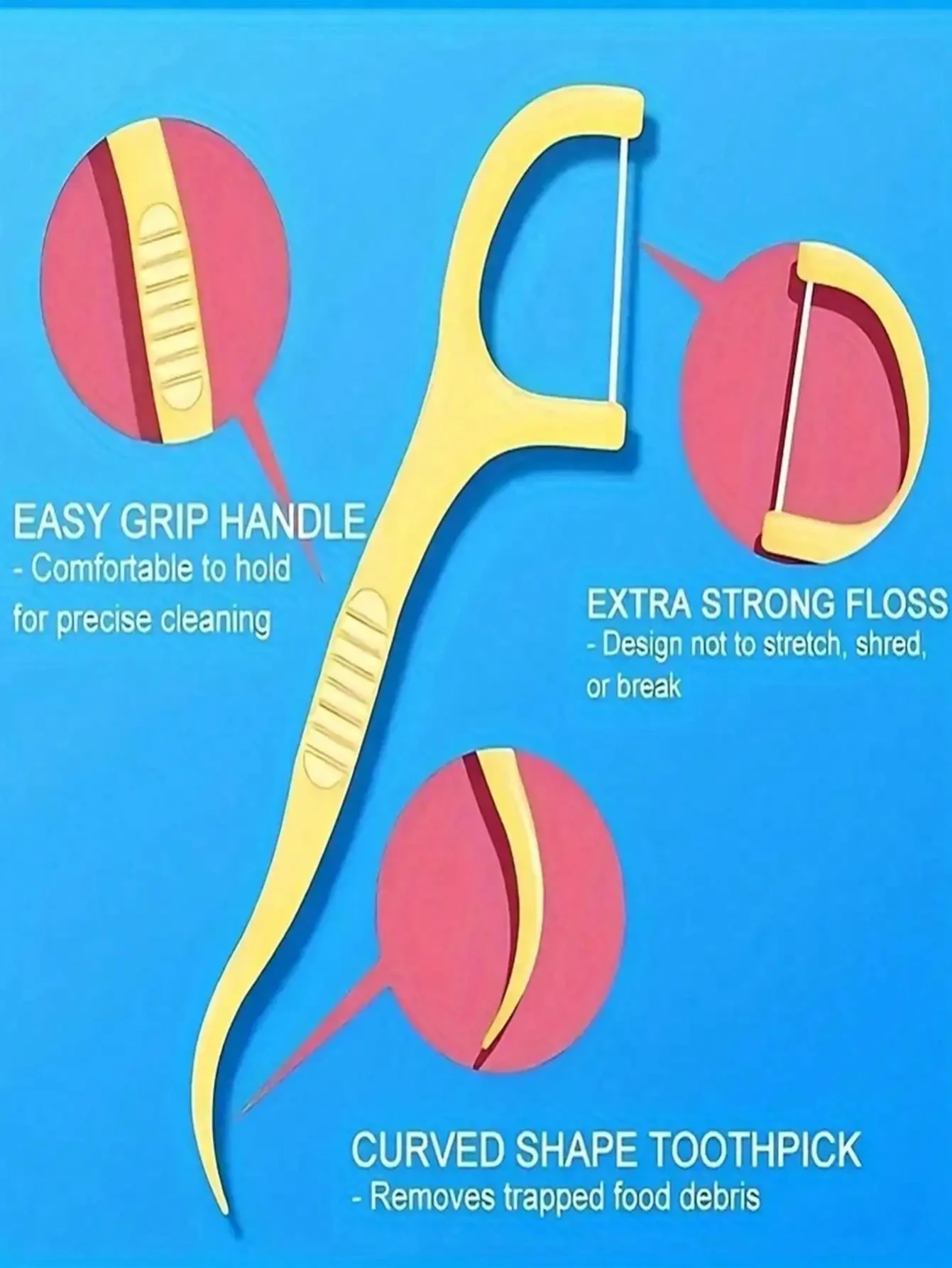 50pcs/box Disposable Dental Floss Stick Super Thin Smooth Individually Packaged Fruit Flavor Home Pack Toothpick Portable for dental floss stick,dental floss sticks,dental floss