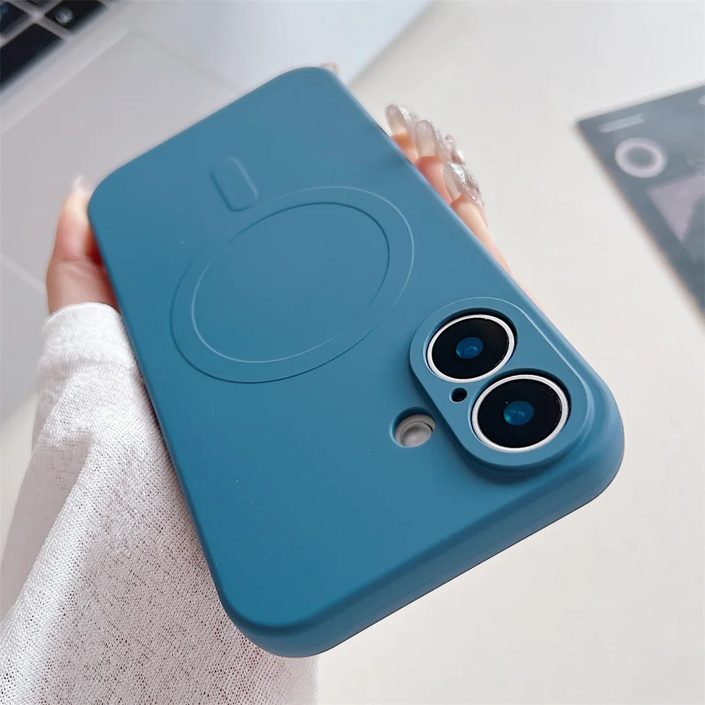 Liquid Silicone Shockproof Magnetic Wireless Charging Phone Case