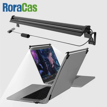 Lampada da tavolo a LED in alluminio a 5 colori per monitor portatile Eye-Care Lampada da tavolo da lavoro con schermo USB dimmerabile da 30 cm