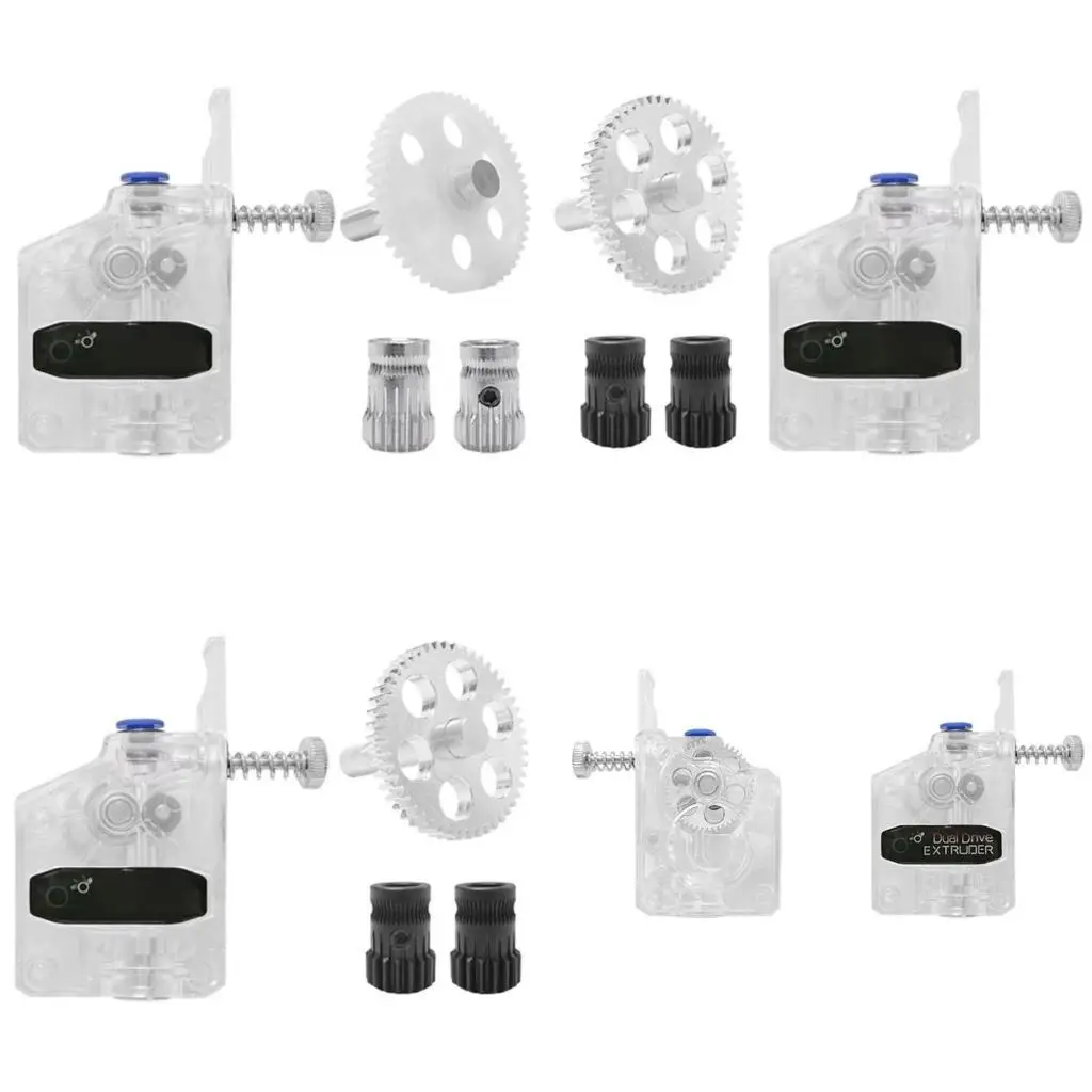 652f professionelle transparente Extrusionsbaugruppe Temperaturregelung Doppelgeräte Extruder für MK3S -Druckerzubehör