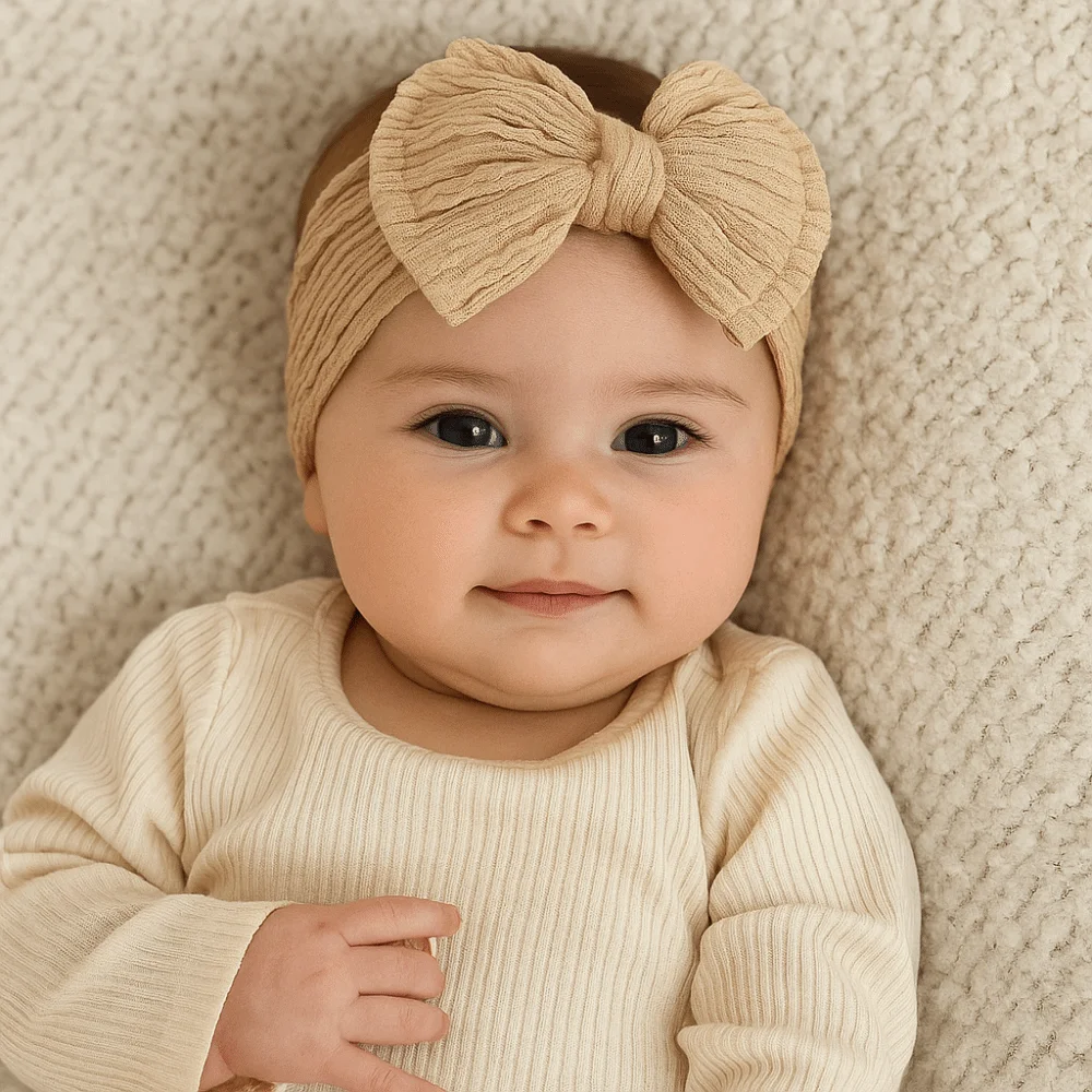 Sweet Bow Baby Headband Flower Korean Style Infant Hairband Turban Hair Accessories Elastic Hair Hoop Photography Props