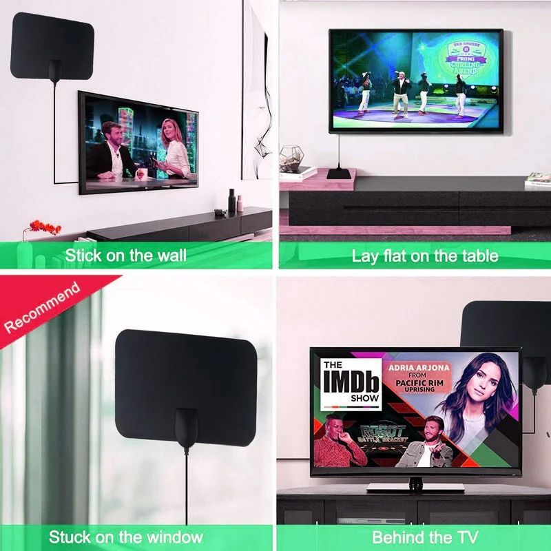 Hot 4K Indoor TV Antenna Aerial Digital HDTV Antennas 50 Miles Range Booster Freeview Television Antenna Satelite