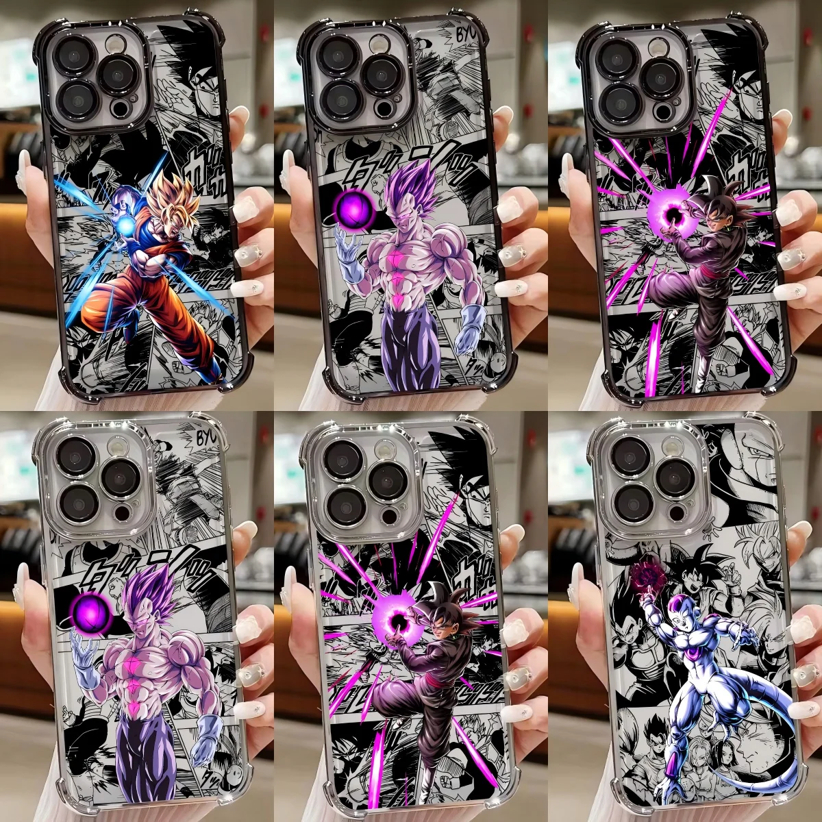 Cool D-Dragons Balls Super Saiyans Plating Phone Case