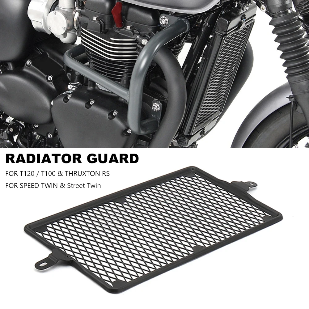 

Motorcycle Radiator Guard Grille Oil Engine Cooler Cover Protector For Bonneville T120 T100 Thruxton RS Street Twin Speed TWIN