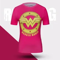 T shirt Women Bodybuilding Slim T-Shirt 3D Superhero Union Quantum Quick Dry Compression Shirt Ladies Stretch Sports T-shirt Fit 1