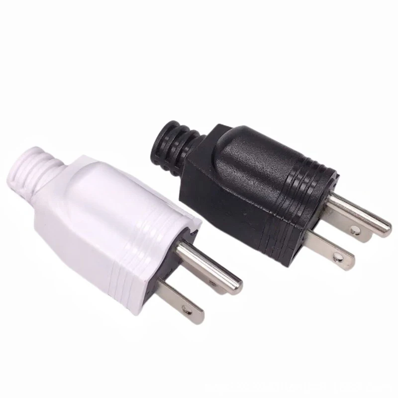 American Detachable Plug American 15A AC Electrical Power Male Plug Adaptor Adapter Wire Rewireable Extension Cord Connector