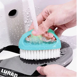 Vibrant Non - Scratch Cleaning Brush with Ergonomic Handle (Blue)
