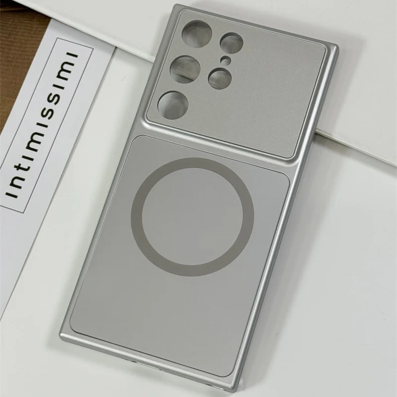 Luxury Glass Nano Matte Magnetic Case with Magsafe-Compatible Wireless Charging and Shockproof Protection