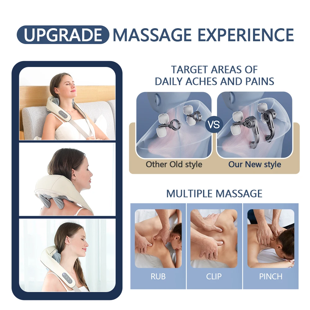 Neck And Back Massager Neck And Shoulder Kneading Massage | Diversi