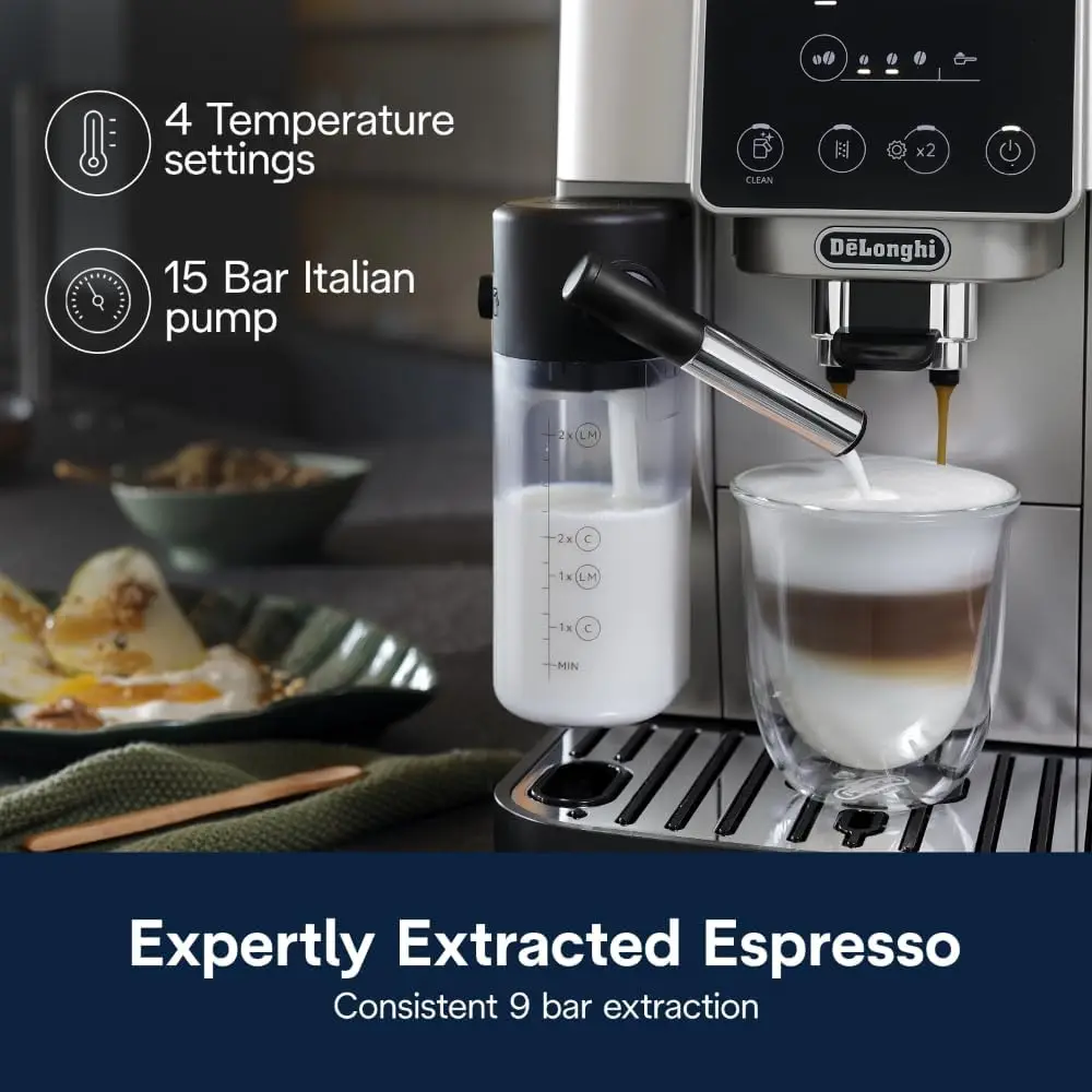 Start Espresso & Coffee Machine with Automatic Milk  , One Touch Latte, Cappuccino, Built-in Grinder, 4