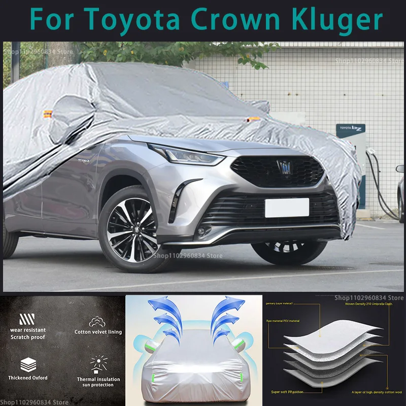 

For Toyota Crown Kluger 210T Full Car Covers Outdoor Sun uv protection Dust Rain Snow Protective Anti-hail car cover Auto cover