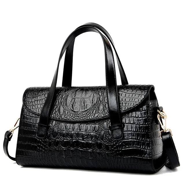 

Lady Shoulder Bag for Women High Quality Crocodile Luxury Leather Handbags Bags Designer Vintage Alligator Satchel Tote