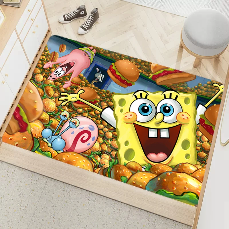 

SpongeBobs Diatom Ooze Non-slip and Washable Kitchen Mat Hallway Mats Rug House Entrance Mat Indoor Carpet Living Room Foot Bath