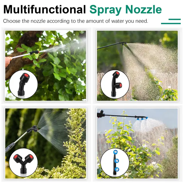 9 db Kerti Permetező Fúvókák Készlet Egy/Dupla/Három Szilárd Sárgaréz Hátizsák Sprinkling Kertészeti Szerszám Kiegészítők Szett - Image 2