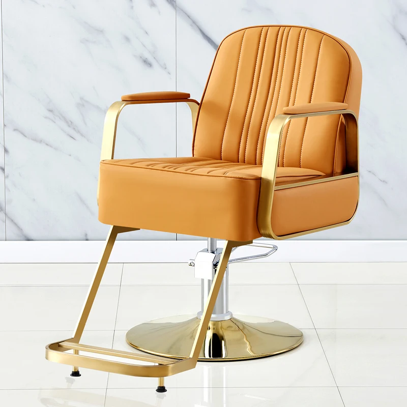 Beauty Luxury Barber Chairs Stylist Vanity Comfortable Manicure Barber Chairs Professional Silla De Barbero Salon Equipment metal barber chairs professional vanity makeup stylist recliner chair hairdresser vanity silla giratoria barber furniture