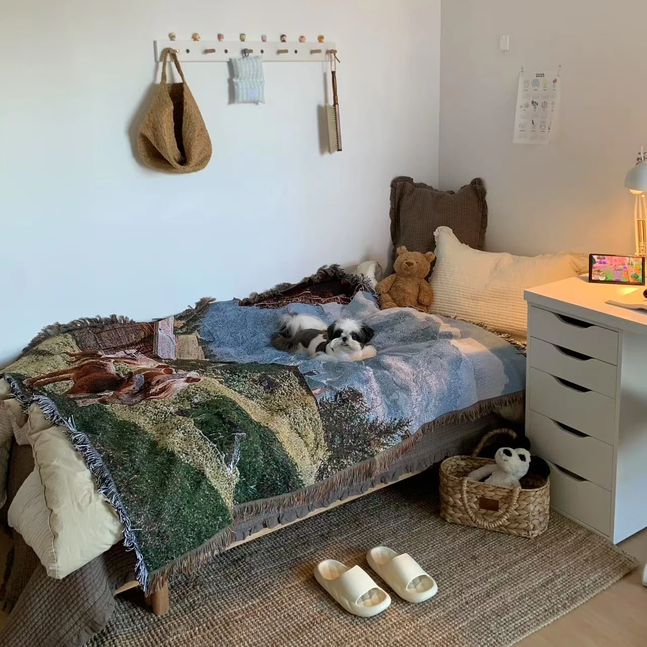 Peel Forest Alpine Mountain Bedroom Fre Sle Cover Blanket Scenic Small Blanket European Sle Character Pattern