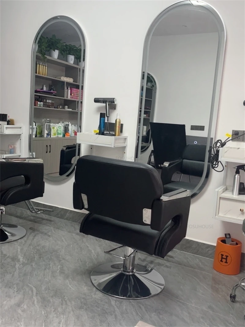 Description Picture 3 of itemModern Barber Chairs Barber Shop Fashion Special Barber Chair Simple Salon Furniture for Beauty Salon Hairdressing Perm Chairs