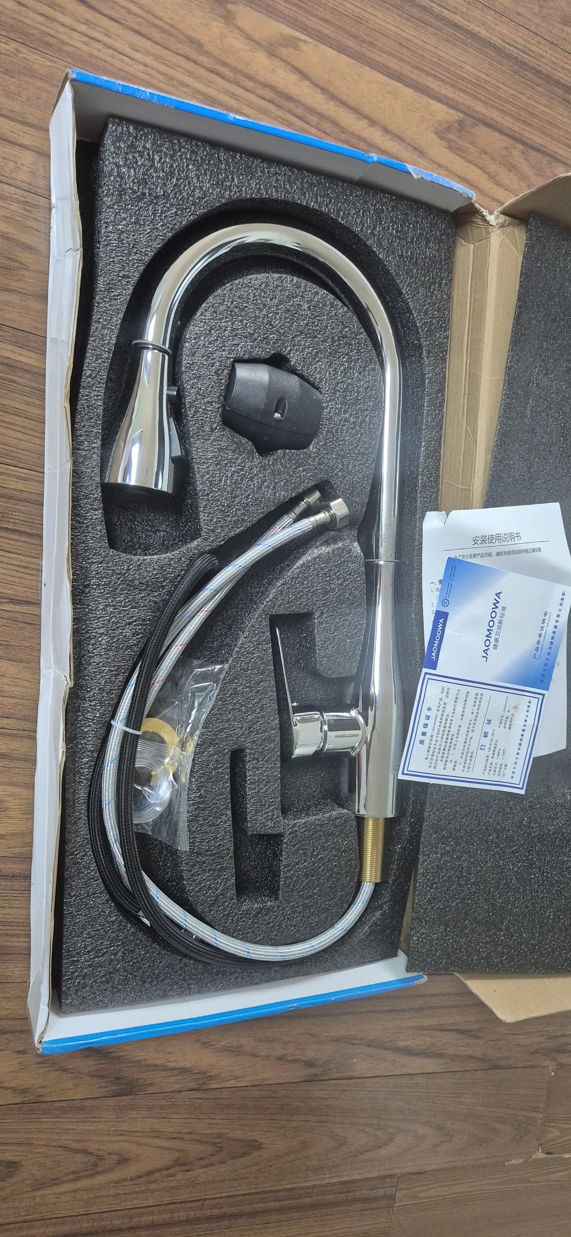 2024 Brass Pull Down Kitchen Faucet with Hot & Cold photo review