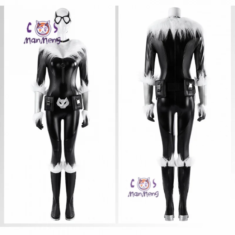 Black Cat Felicia Hardy Cosplay Fortnit Costume Leather jumpsuit