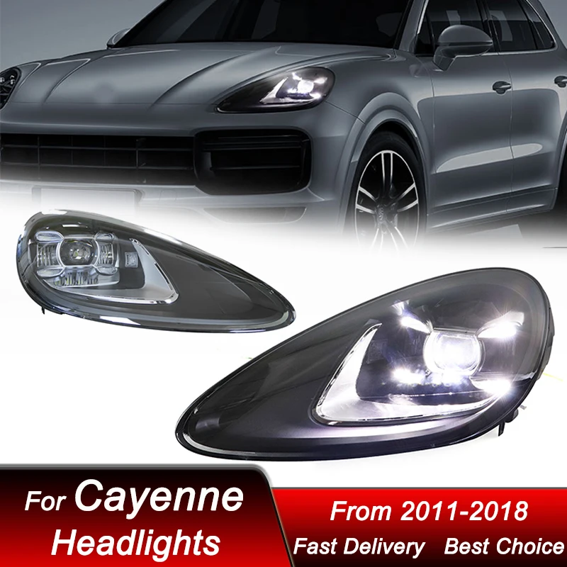 

Car Headlights For Porsche Cayenne 958 2011-2018 to 2019 style full LED Auto Headlamp Assembly Projector Lens Accessories Kit