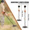 VEVOR Professional Rechargeable Metal Detector 12" IP68 Waterproof Coil 39-50 in Adjustable with LCD 7Modes for Treasure Hunting 4