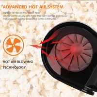 Electric Popcorn Makers Hot Air Popper Maker Automatic Fast Popcorn Machine 2L Capacity for Home Movie Time Kids Christmas Gift 2