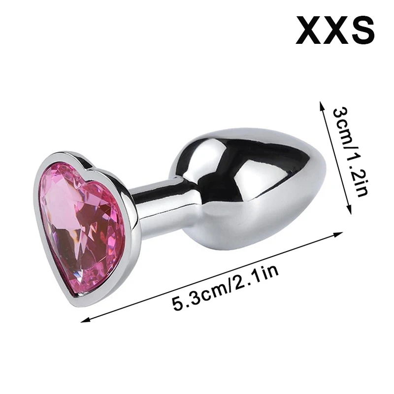 5 Sizes Metal Anal Plug for Women Men Couples Butt Plug Butt Toy Adult Game Masturbator Anal XS/S/M/L Diamond Sex Toy for Adult