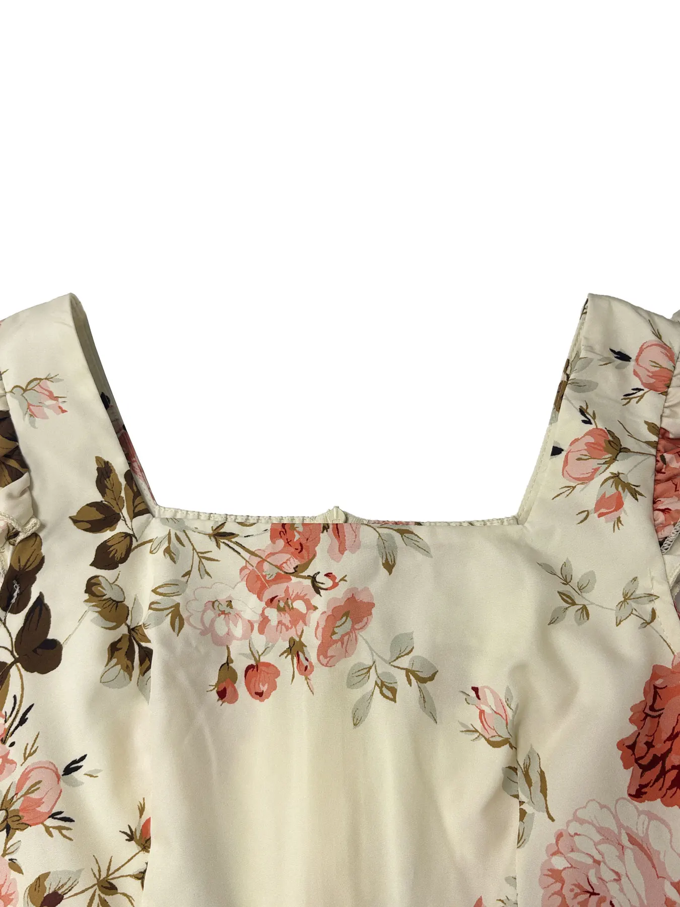 Gerafftes, bedrucktes, schmales Cami-Kleid, vielseitig, schick, unverzichtbar für Alltags- und Reise-Outfits – Detail 8