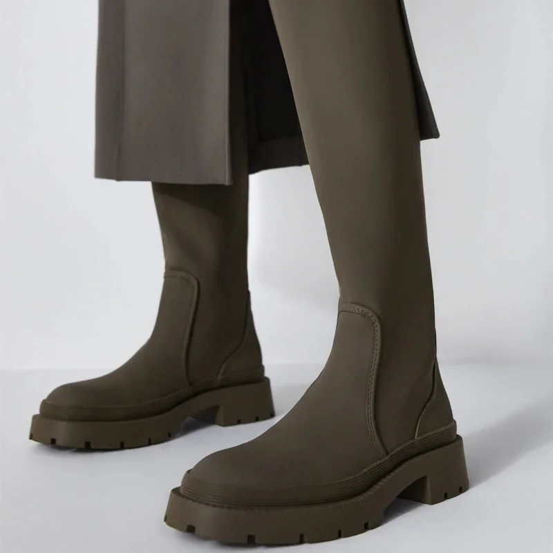 

2023 New Winter Women Knee-High Boots Punk Shoes Woman Shoes High Heels Sexy Thigh High Boots Flat Over The Knee Boots Fashion