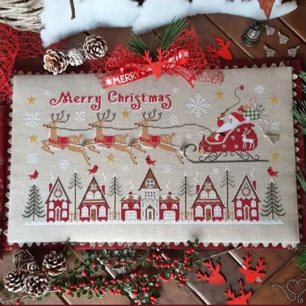 Cross Stitch Set Christmas Cross Stitch Kits Funny Non-finished Products Embroidery Kit Needlework