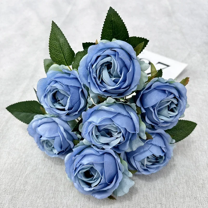 Elegant Pearl Rose Artificial Flower Bouquet - Wedding & Valentine's Day Decoration Ornament