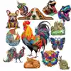 Dinosaur Wooden Jigsaw Puzzles Art Unique Butterfly Animal Shaped Puzzle Diy Leisure Game for Adults Kids Family Home Decor 1