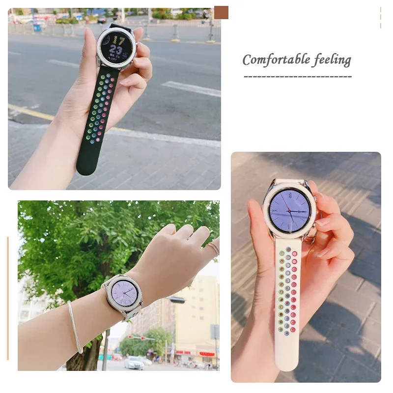Silicone Sport Hole Bracelet - Universal 22mm/20mm Watch Band
