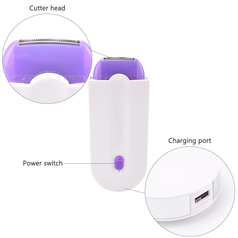 2 In 1 Rechargeable Electric Epilator Women Painless Hair Removal Lady Epilator Device Instant Sensor Light Shaver electric shaver