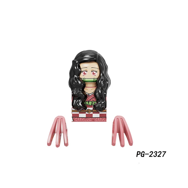 Demon Slayer WM6116 Mini Assemble Dolls Action Toy Figures Tanjirou Nezuko Inosuke Giyuu Kyoujurou Building Blocks WM2176 PG2327 PG2327 Nezuko