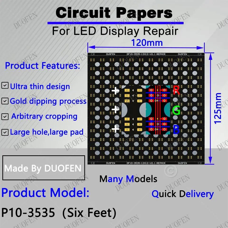P10-3535（Six Feet） Circuit Paper，120X125mm ,Used for repairing damaged PCB pads