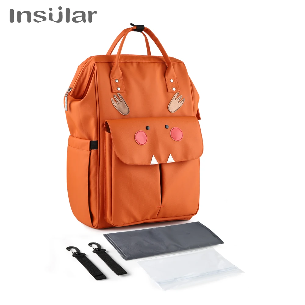 

Insular Cartoon Design Diaper Bag Backpack USB Heating Waterproof Mommy Maternity Nursing Bag Large Capacity Travel Stroller Bag