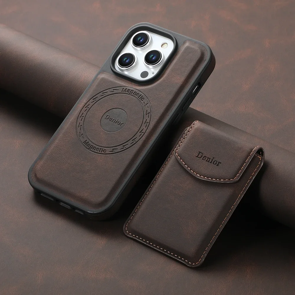 Detachable Leather Wallet Case