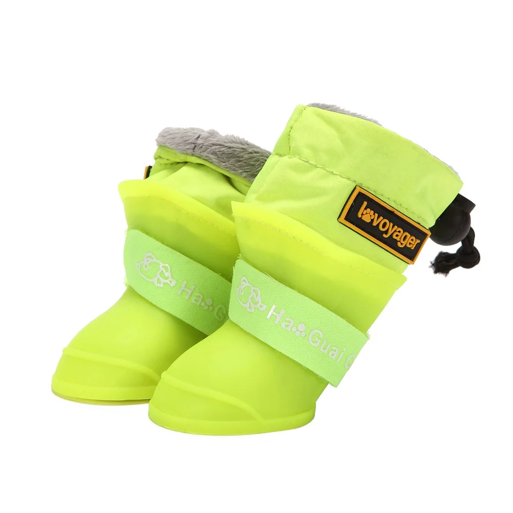 

4 Pcs Outdoor Waterproof Pet Waterproof Rain Boots Pets Non-slip Shoes Silica Gel Dog Footwear