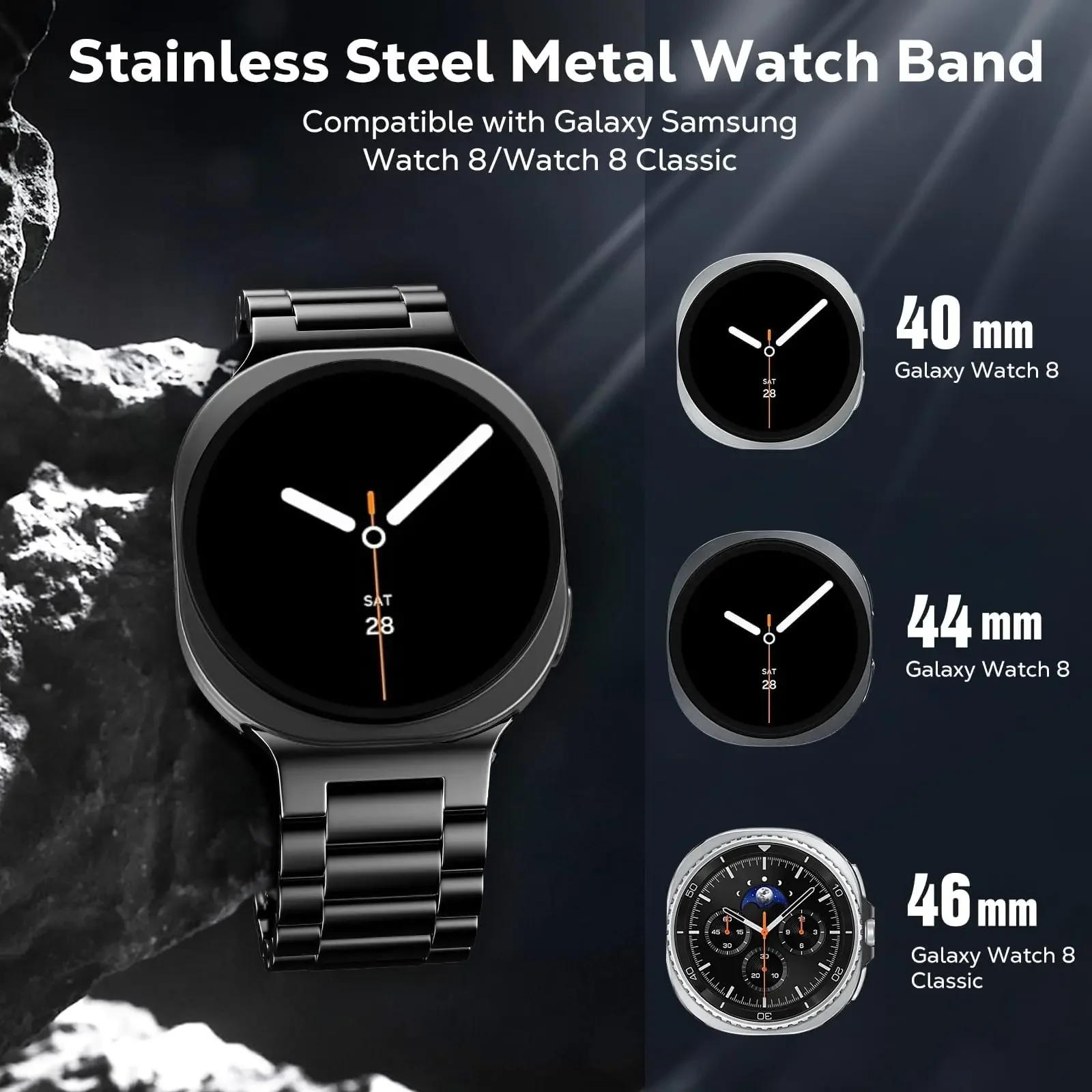 Sleek No Gaps Metal Watch Strap Bracelet