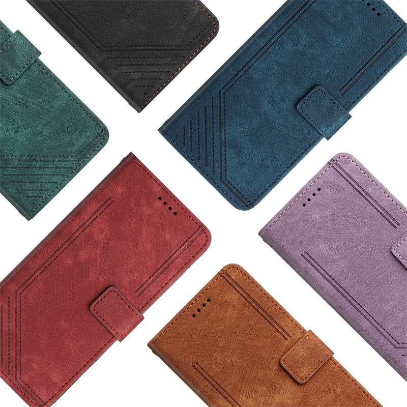 Leather Anti-Fall Wallet Phone Case - Luxury Skin Cover