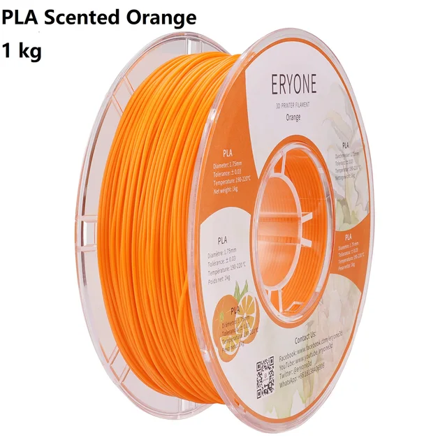 ERYONE Clearance Promotion TPU PLA PLA+ Silk Rainbow Ultra Silk 3D Printing Filament 1KG/0.5KG For FDM 3D Printer Fast Shipping Scented Orange
