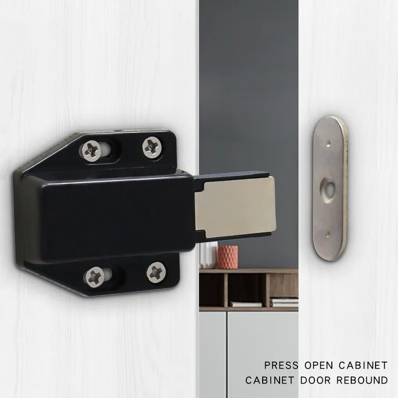 Invisible Cabinet Catches Hidden Magnetic Bouncer Door Catches Handle Free Plastic Adjustable Drawer Bouncer Hardware Accessory