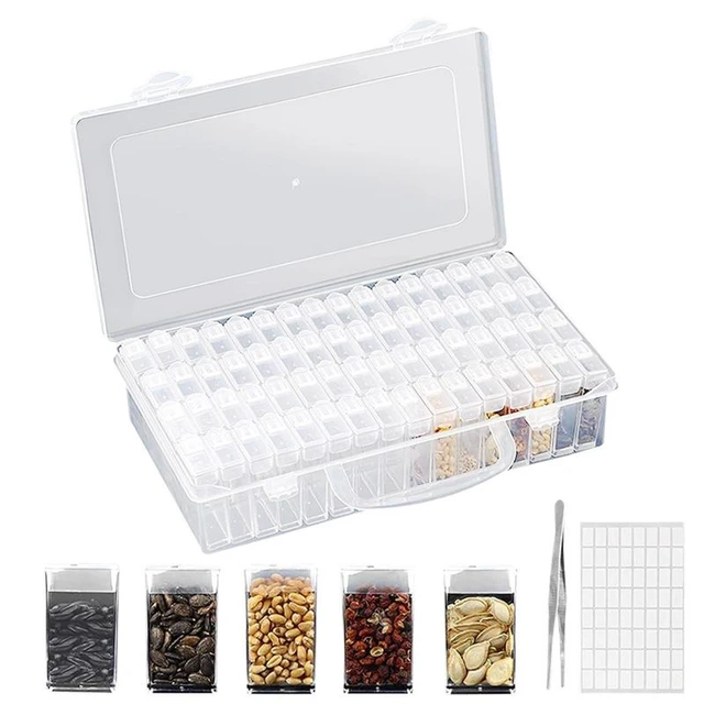 Seed Storage Box 60/24 Slots Seed Storage Organizer With Lid Grid Organizer  Box Planting Seed Container With 64 Label Stickers - Storage Boxes & Bins -  AliExpress