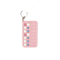 Compact Daily Planner Keychain - Home Chore and To-Do List Organizer (Pink)
