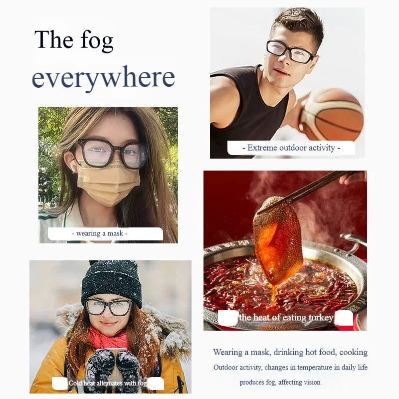 Anti-Fog Anti-Blue Light Resin Glasses Lenses Aspheric1.56,1.61,1.67,1.74Ultra-thin Anti-fog Glasses Lenses