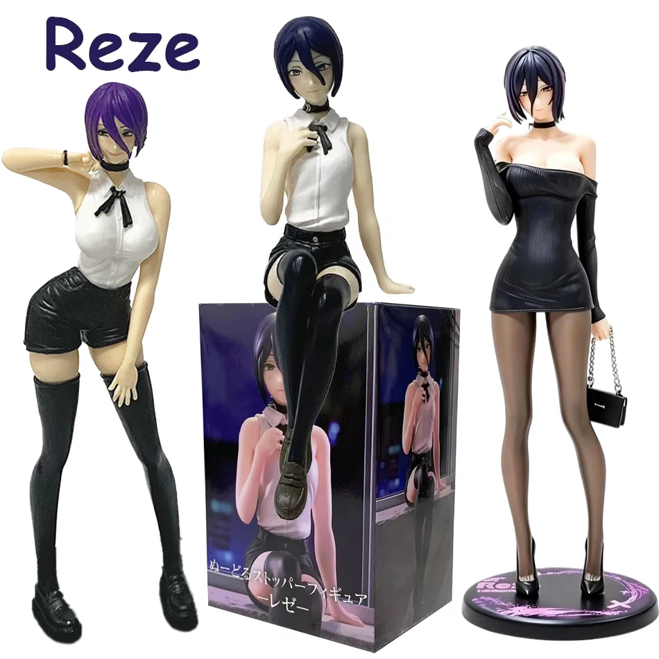 13cm/5,12 Zoll Chainsaw Man Anime-Figur Reze Nudelstopper Figur Dämon Reze Actionfigur PVC Erwachsenen-Sammelmodell Puppe Spielzeug