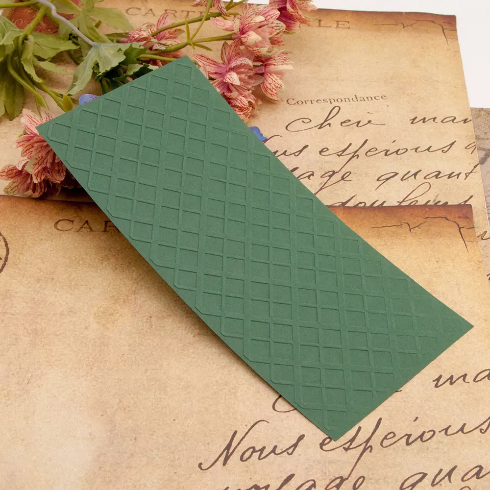 KSCRAFT Slimline Plaid Embossing Folders for DIY Scrapbooking Paper Craft/Card Making Decoration Supplies
